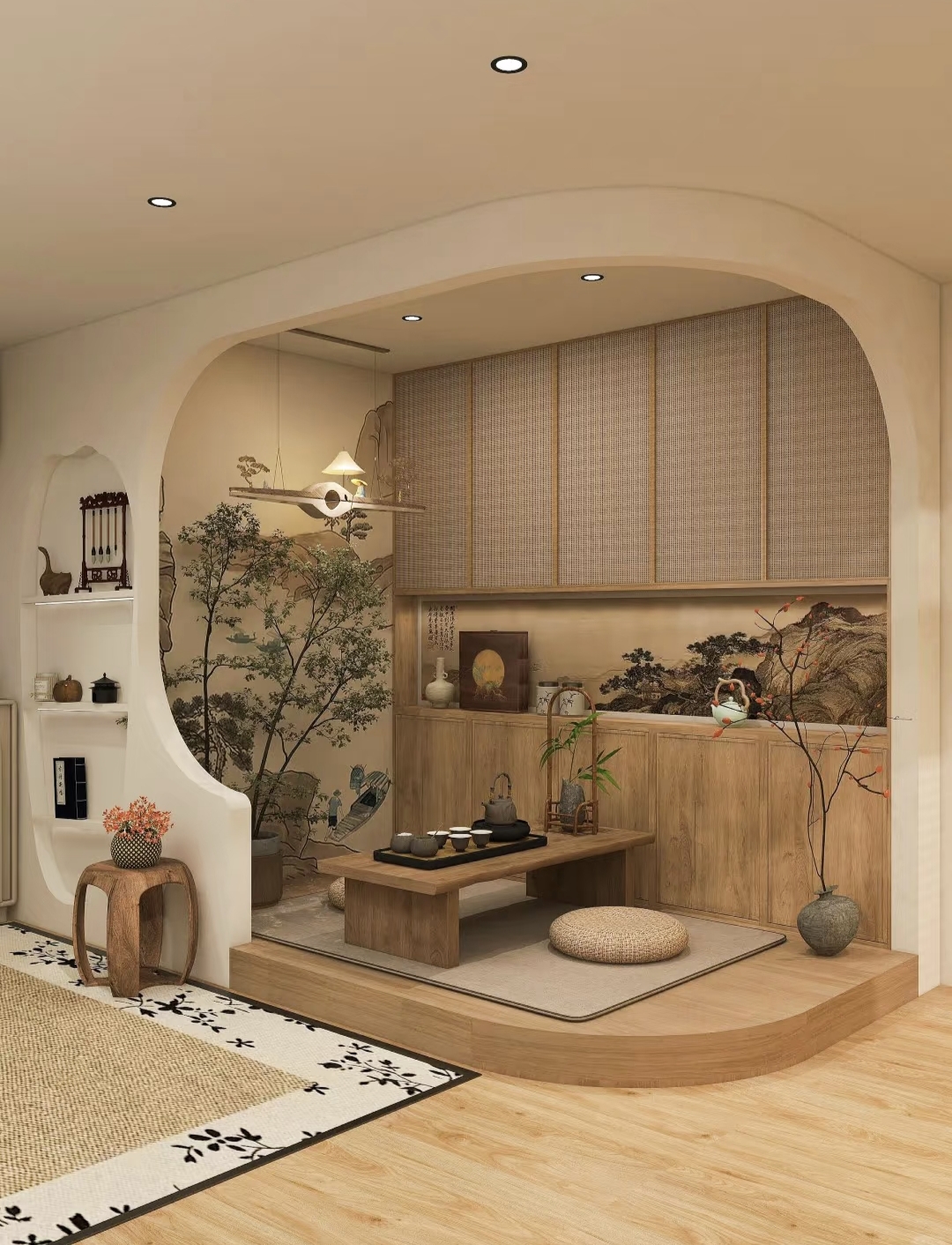 谁懂😭 98㎡的毛坯装成了中式